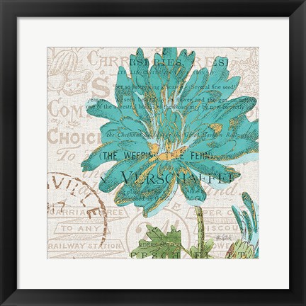 Framed Bookshelf Botanical IV Print