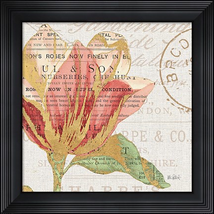 Framed Bookshelf Botanical III Print