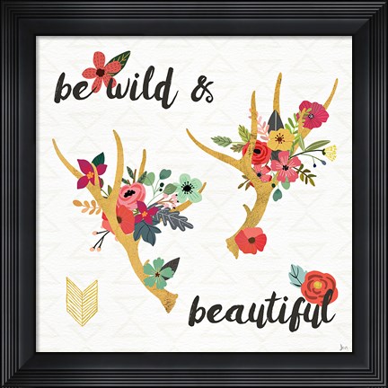 Framed Boho Beauty I Print