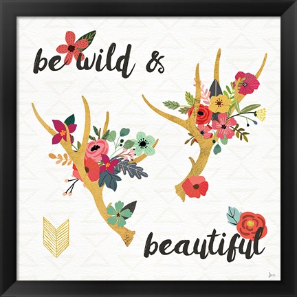 Framed Boho Beauty I Print