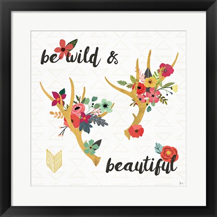 Framed Boho Beauty I Print