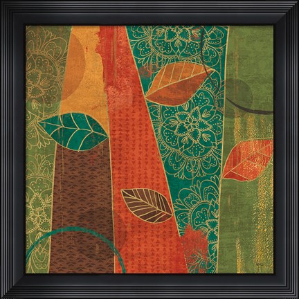 Framed Bohemian Leaves II Print