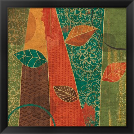 Framed Bohemian Leaves II Print