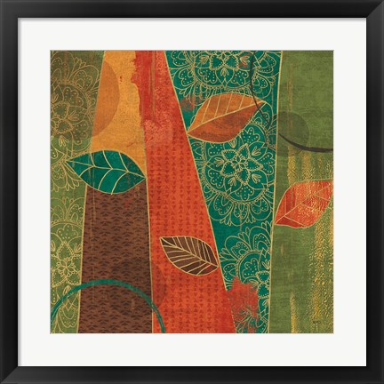 Framed Bohemian Leaves II Print