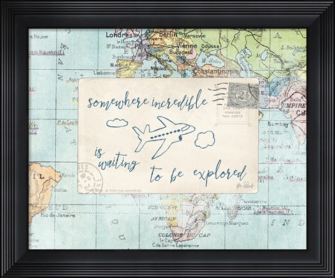 Framed Travel Posts IV Print