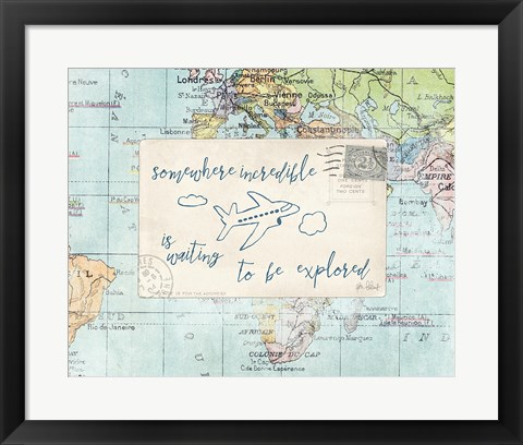 Framed Travel Posts IV Print