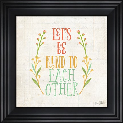 Framed Be Kind I Print