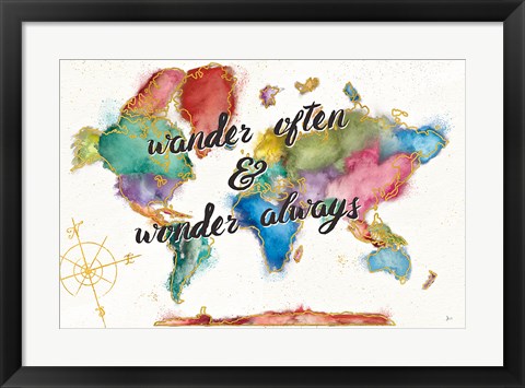 Framed Colorful World I Print