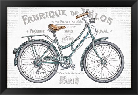 Framed Bicycles I Print