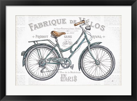 Framed Bicycles I Print