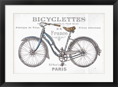 Framed Bicycles II Print