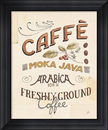 Framed Authentic Coffee VII Print