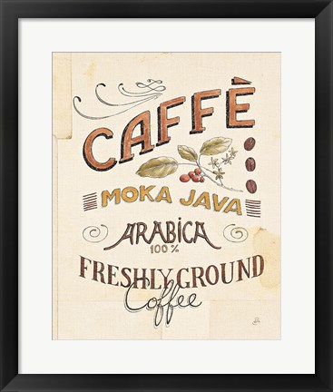 Framed Authentic Coffee VII Print