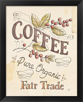 Framed Authentic Coffee VI Print