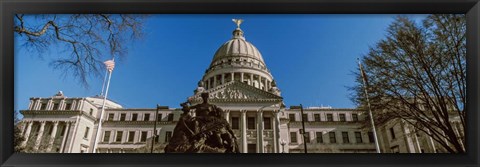 Framed Statue at Mississippi State Capitol, Jackson, Mississippi Print