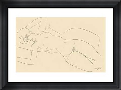 Framed Nudo Disteso Print