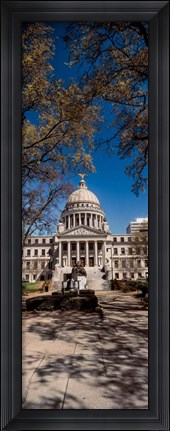 Framed Statue outside a Government Building, Mississippi State Capitol, Jackson, Mississippi Print