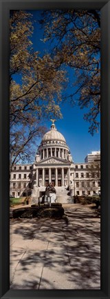 Framed Statue outside a Government Building, Mississippi State Capitol, Jackson, Mississippi Print