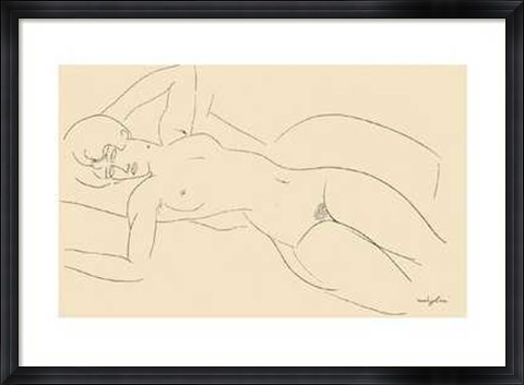 Framed Nudo Disteso Print