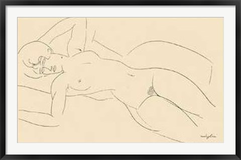 Framed Nudo Disteso Print
