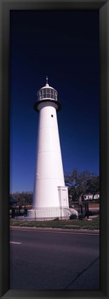 Framed Lighthouse at the roadside, Biloxi Lighthouse, Biloxi, Mississippi Print