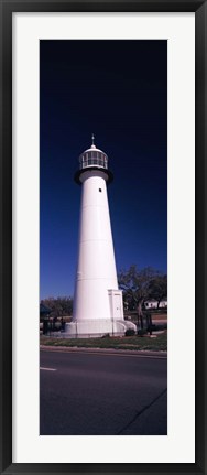 Framed Lighthouse at the roadside, Biloxi Lighthouse, Biloxi, Mississippi Print