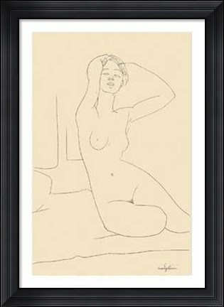 Framed Nudo Seduto Print
