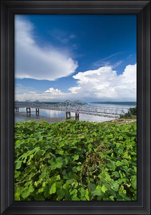 Framed Bridge Over the Mississippi River, Natchez, Mississippi Print