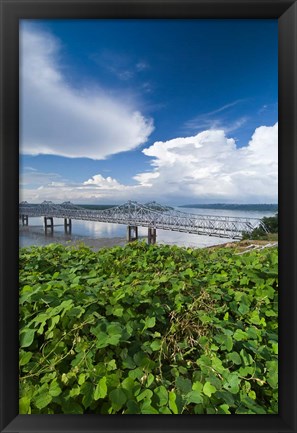 Framed Bridge Over the Mississippi River, Natchez, Mississippi Print