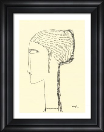 Framed Profilo di Donna Print