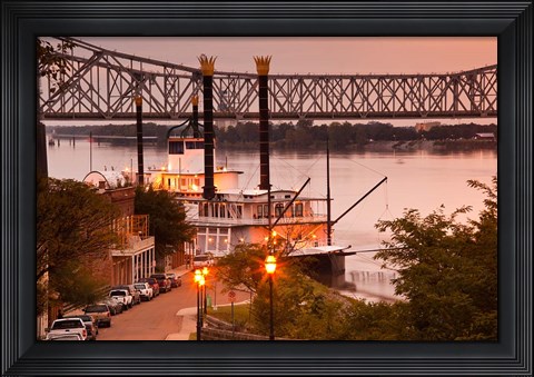 Framed Mississippi, Natchez Under the Hill, Isle of Capri Print