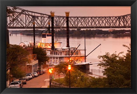 Framed Mississippi, Natchez Under the Hill, Isle of Capri Print