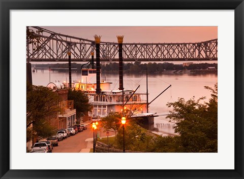 Framed Mississippi, Natchez Under the Hill, Isle of Capri Print