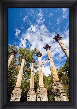 Framed Mississippi, Windsor Ruins, plantation house Print