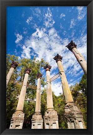 Framed Mississippi, Windsor Ruins, plantation house Print