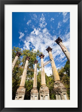 Framed Mississippi, Windsor Ruins, plantation house Print