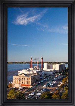 Framed Ameristar Casino, Mississippi River, Mississippi Print