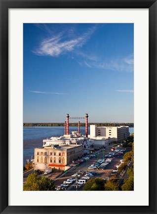 Framed Ameristar Casino, Mississippi River, Mississippi Print