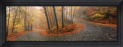 Framed Winding Road Through Monadnock Mountain, New Hampshire Print