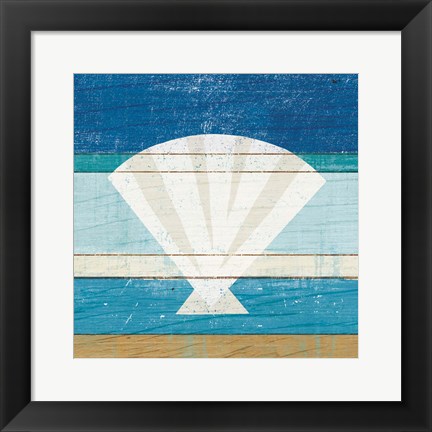 Framed Beachscape Shell Print