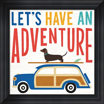 Framed Beach Bums Woodie Print