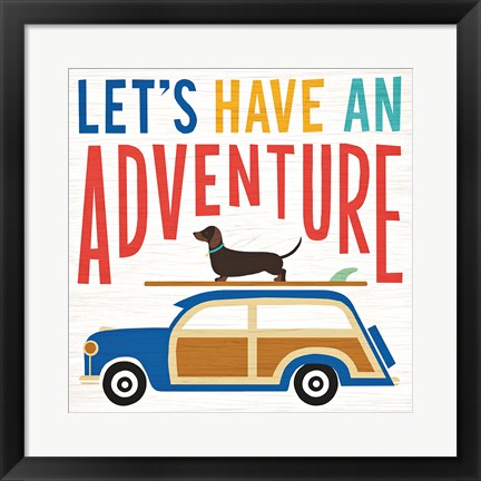 Framed Beach Bums Woodie Print