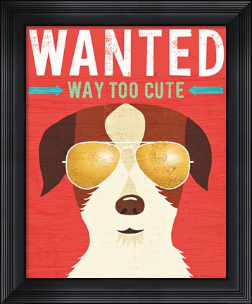 Framed Beach Bums Terrier I Wanted Print