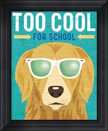 Framed Beach Bums Golden I Cool Print