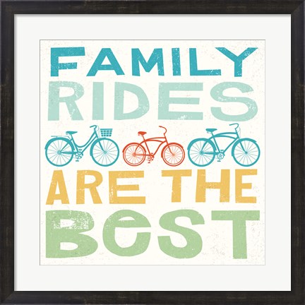 Framed Lets Cruise Family Rides I Print