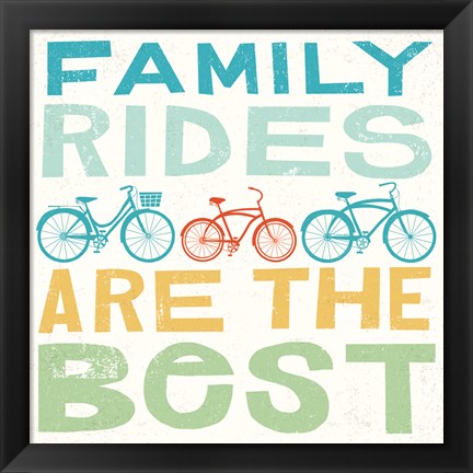 Framed Lets Cruise Family Rides I Print