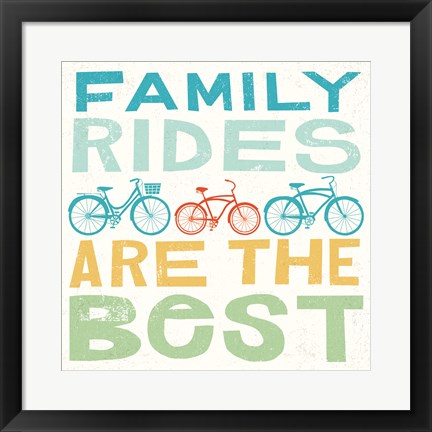 Framed Lets Cruise Family Rides I Print