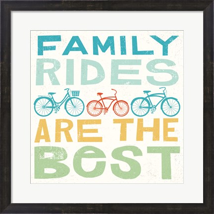 Framed Lets Cruise Family Rides I Print