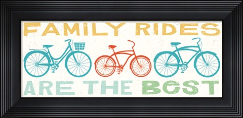 Framed Lets Cruise Family Rides II Print