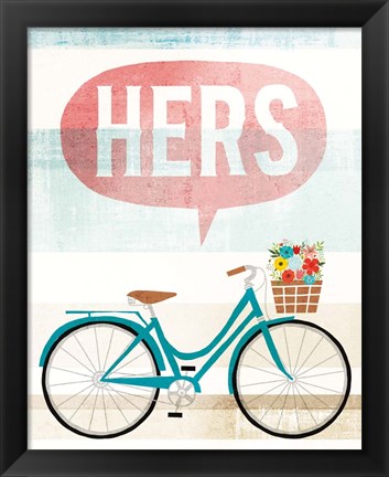 Framed Beach Cruiser Hers II Print